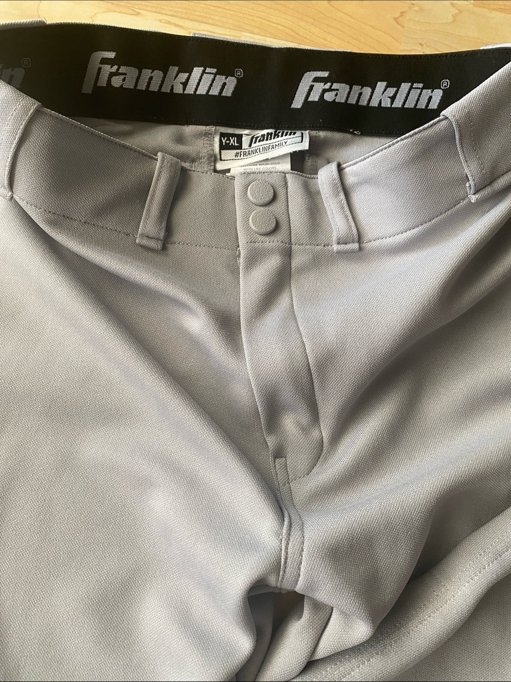 Youth XL Franklin Light Gray Baseball/ Softball Pants